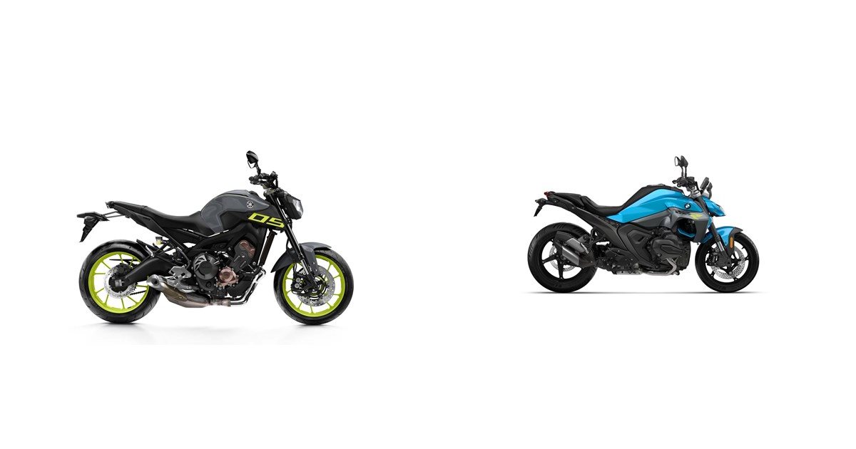 Motorrad Vergleich Yamaha MT-09 2016 vs. BMW R 1300 R 2025