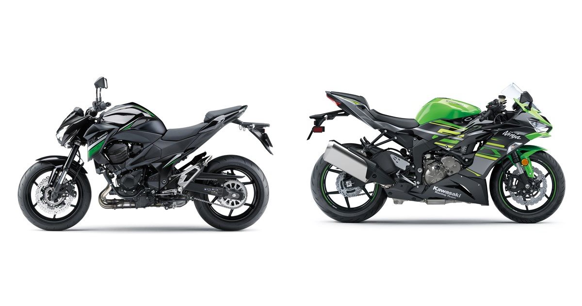 Kawasaki Z 800 e 2016 vs Kawasaki Ninja ZX-6R 2019