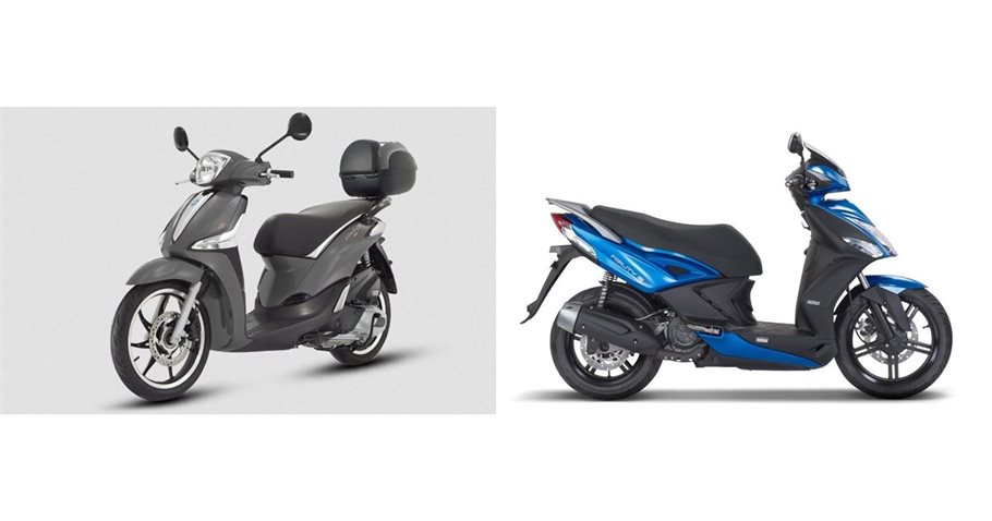Motorrad Vergleich Piaggio New Liberty S 125ie ABS 2016 vs. Kymco ...