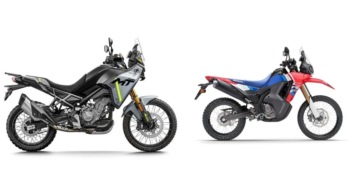 Motorrad Vergleich CFMOTO 450MT 2025 vs. Honda CRF300 Rally 2025