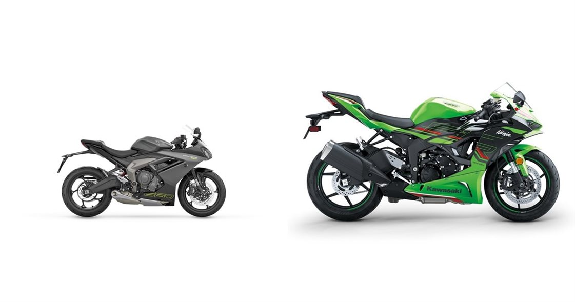 Motorrad Vergleich Triumph Daytona 660 2025 vs. Kawasaki Ninja ZX