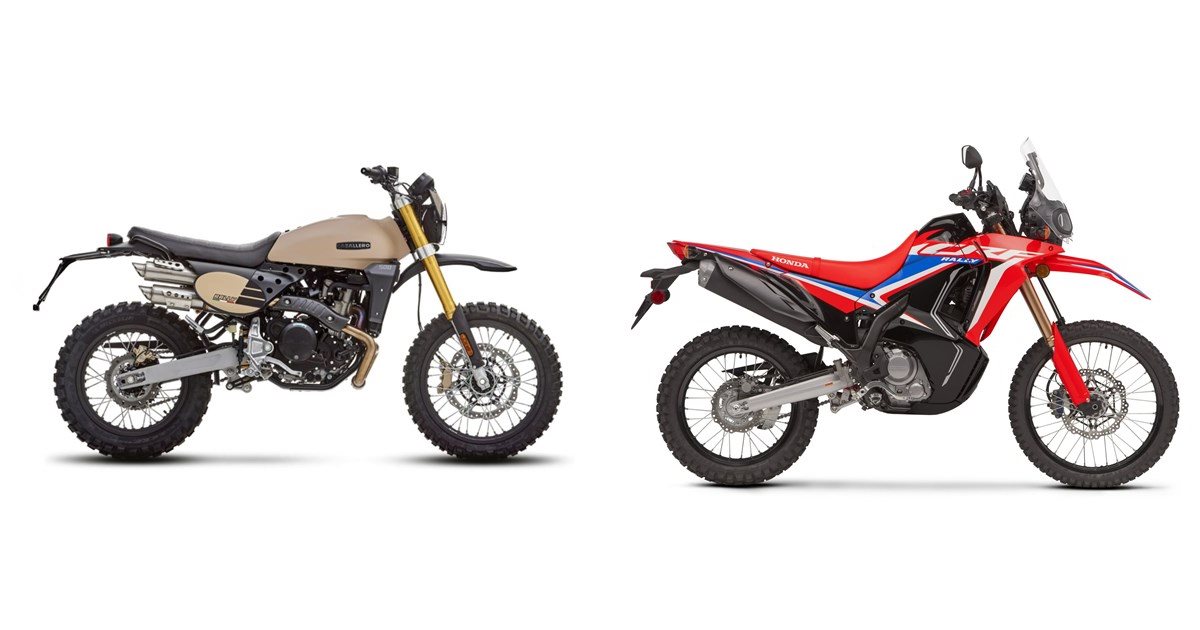 Motorrad Vergleich Fantic Caballero Rally 500 2025 vs. Honda CRF300 ...