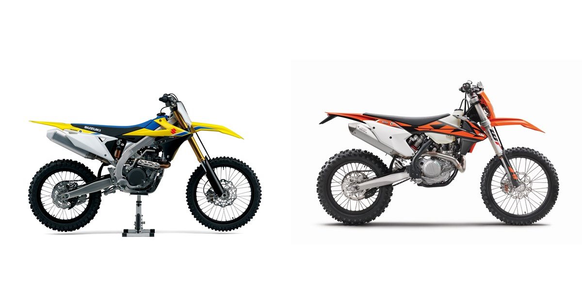 Motorrad Vergleich Suzuki RM-Z450 2018 vs. KTM 500 EXC-F 2018