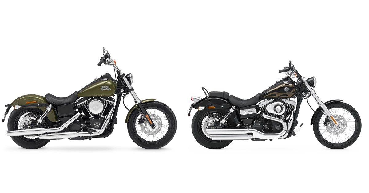 Motorrad Vergleich Harley-Davidson Dyna Street Bob FXDB 2017 vs. Harley ...