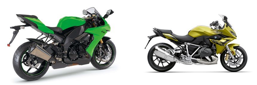 Motorrad Vergleich Kawasaki Ninja ZX-10R 2009 vs. BMW R 1250 RS 2019