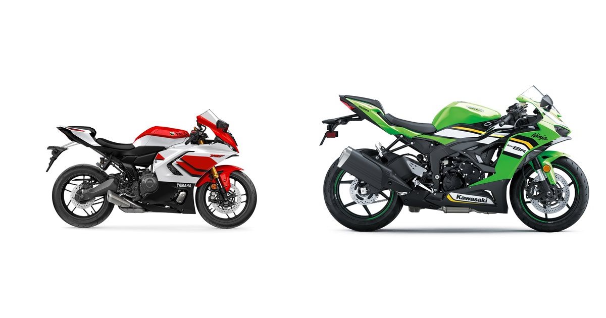 Ninja R7 Motorrad Vergleich Yamaha R7 2026 vs. Kawasaki Ninja ZX-6R 2025