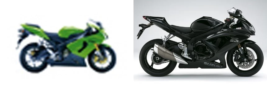 スズキ Kawasaki Ninja ZX-6R 2006 vs Suzuki GSX-R 600 2008