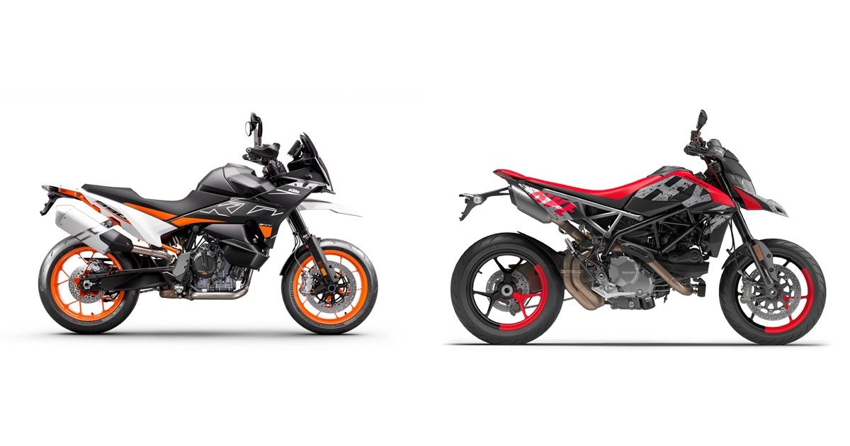 KTM 890 SMT 2023 vs Ducati Hypermotard 950 RVE 2025