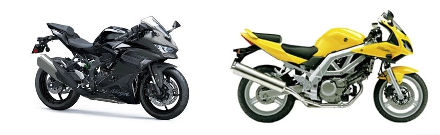 すずき Kawasaki Ninja ZX-4RR 2026 vs Suzuki SV 650S 2006