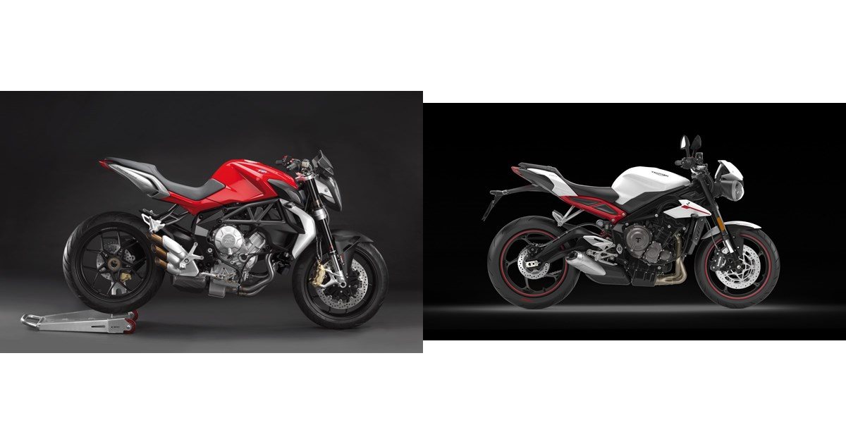 Motorrad Vergleich MV Agusta Brutale 675 2014 vs. Triumph Street Triple ...