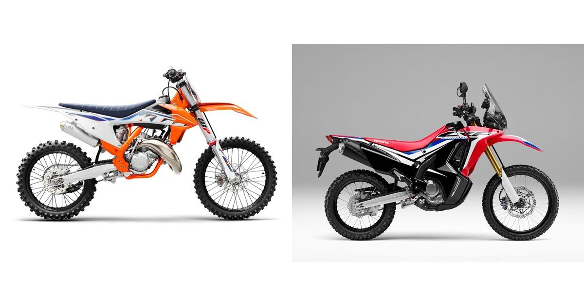 KTM 125 SX 2022 vs Honda CRF250 Rally 2020