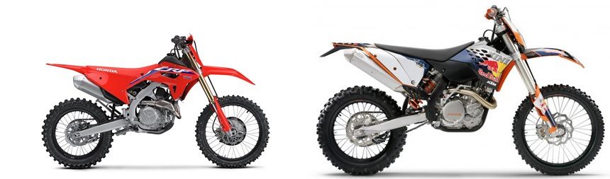 450 Rse Vs R1 Motorrad Vergleich Honda CRF 450 RX 2021 vs. KTM 450 EXC 2010