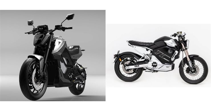 Motorrad Vergleich TinBot RS1 2023 vs. Super Soco TCmax 2022