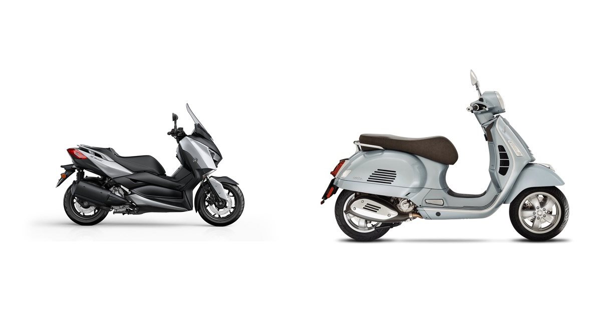 Yamaha Xmax 300 Vs Vespa Gts 300 Motorrad Vergleich Yamaha XMAX 300 2020 vs. Vespa GTS 300 hpe 2021