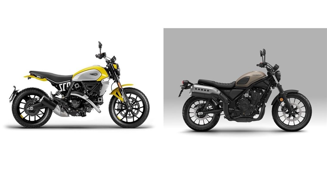Motorrad Vergleich Ducati Scrambler Icon 2024 vs. Honda CL500 2026