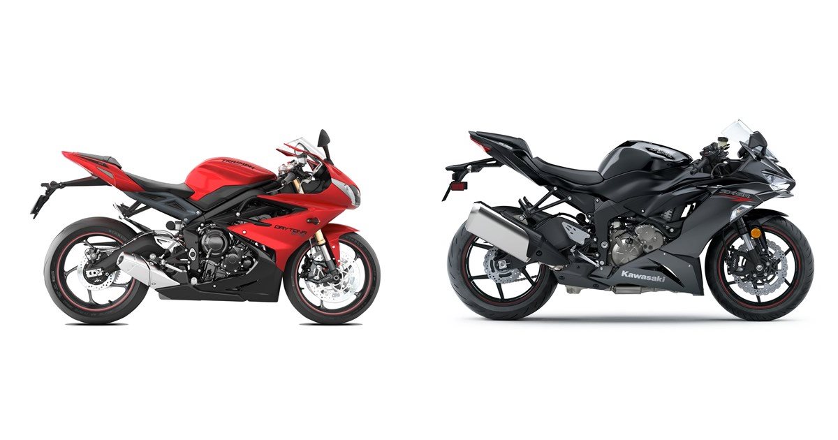 Triumph Daytona 675 2015 vs Kawasaki Ninja ZX-6R 2020