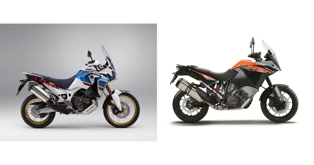 Honda CRF1000L Africa Twin Adventure Sports 2018 vs KTM 1050 Adventure 2016