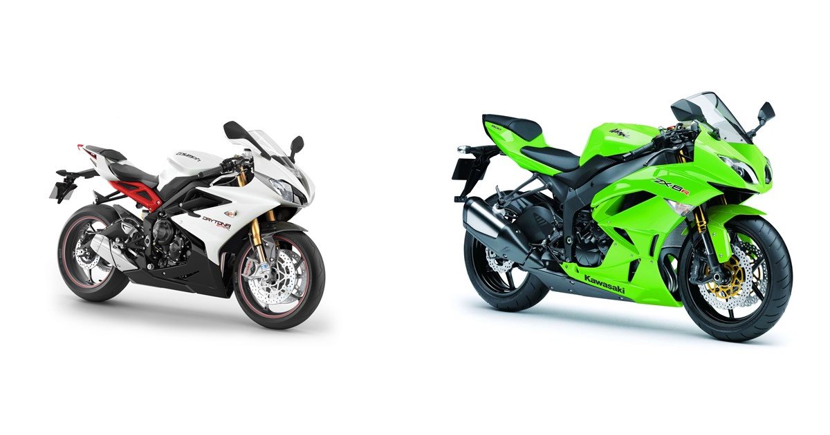 Motorrad Vergleich Triumph Daytona 675 R 2013 vs. Kawasaki Ninja ZX-6R 2016