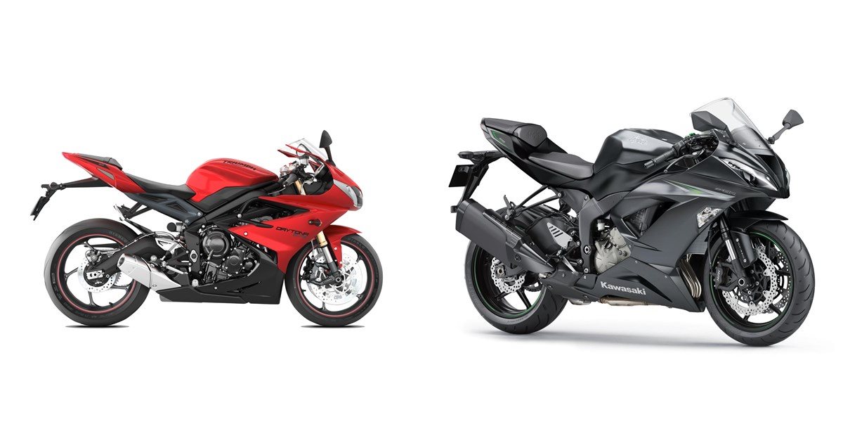 Triumph Daytona 675 2017 vs Kawasaki Ninja ZX-6R 636 2017