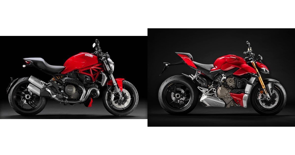 Motorrad Vergleich Ducati Monster 1200 2016 Vs Ducati Streetfighter V4 S 2020