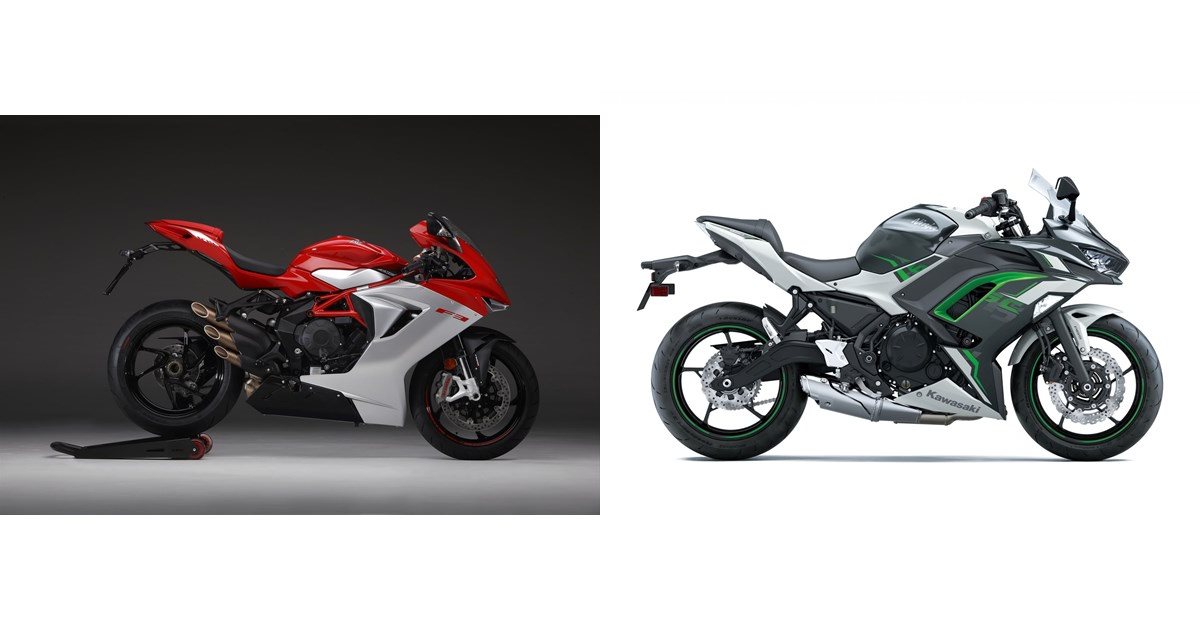 MV Agusta F3 675 2020 vs Kawasaki Ninja 650 2022