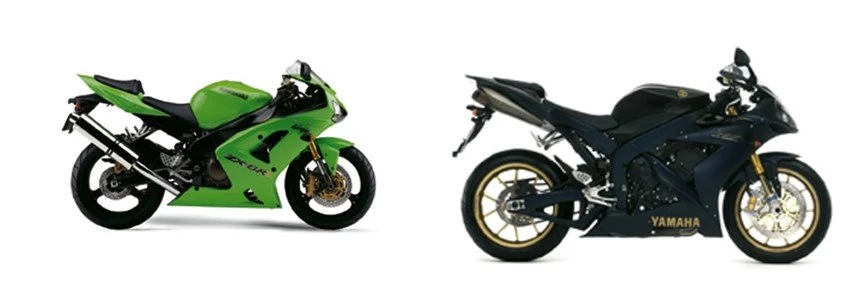 Kawasaki Ninja ZX-6R 2005 vs Yamaha R1 2006