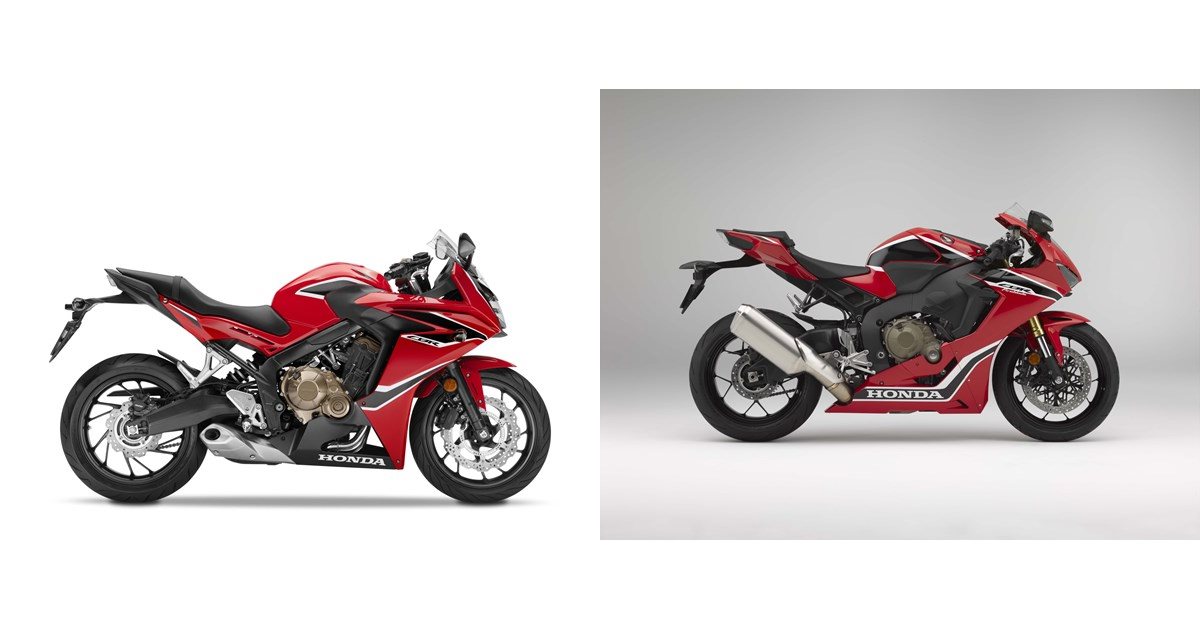 Honda CBR 650F 2018 vs Honda CBR1000RR Fireblade 2018