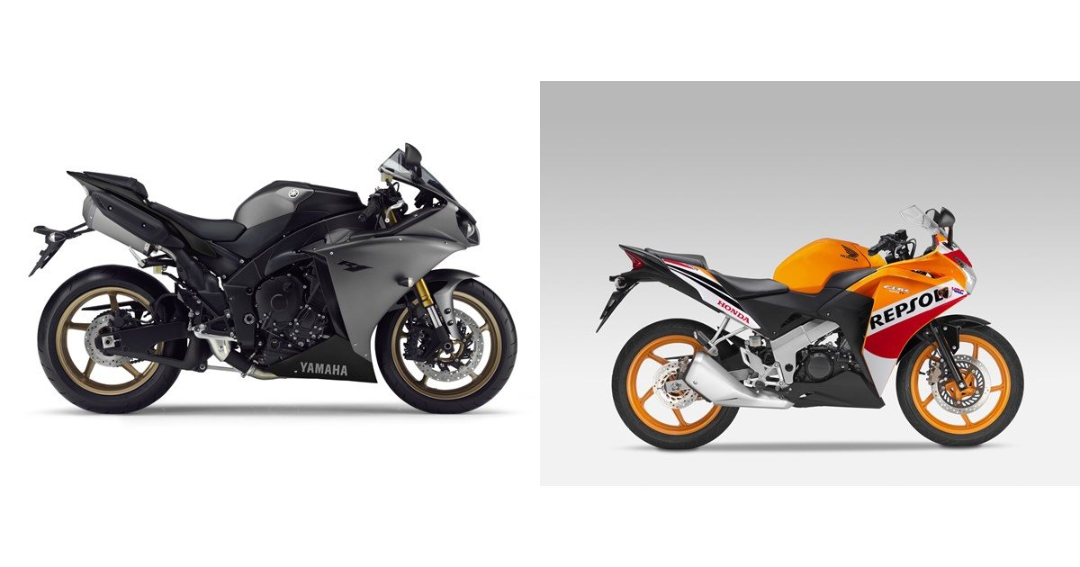 Yamaha R1 2014 vs Honda CBR 125 R 2016