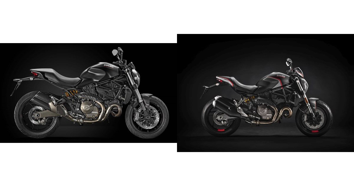 Motorrad Vergleich Ducati Monster 821 Dark 2016 vs. Ducati Monster