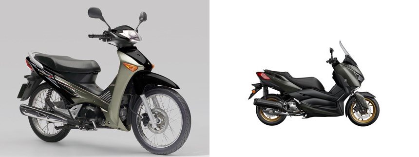 Yamaha Innova Honda ANF 125 Innova 2011 vs Yamaha XMAX 125 Tech MAX 2021