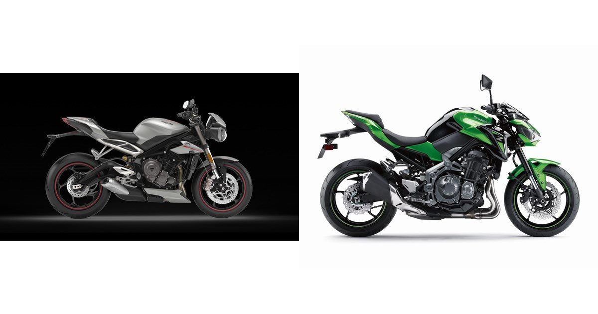 Kawasaki Z900 Vs Triumph Street Triple 765 Motorrad Vergleich Triumph Street Triple 765 RS 2017 vs. Kawasaki Z900 2017