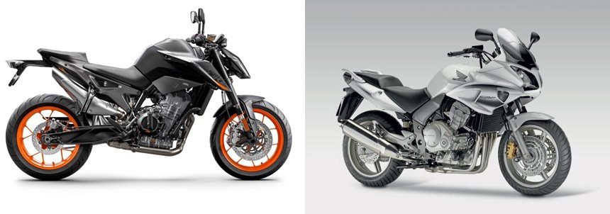 Motorrad Vergleich Ktm Duke Vs Honda Cbf