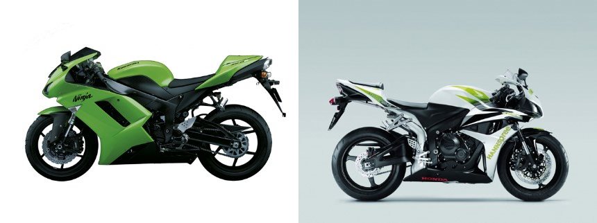 Kawasaki Ninja ZX-6R 2007 vs Honda CBR600RR 2008