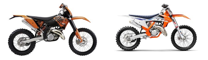 KTM 125 EXC 2008 vs KTM 125 SX 2022