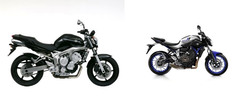 Yamaha FZ6 N S2 2007 vs Yamaha MT 07 2016
