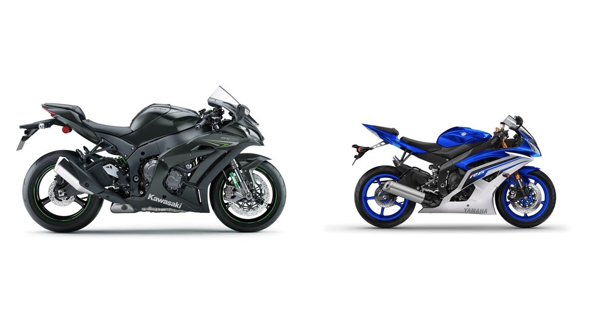 Motorrad Vergleich Kawasaki Ninja ZX-10R 2017 vs. Yamaha YZF-R6 2017