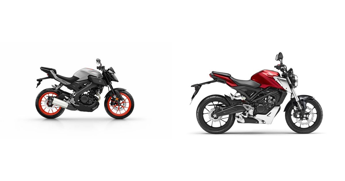 Motorrad Vergleich Yamaha Mt 125 2019 Vs Honda Cb125r 2020