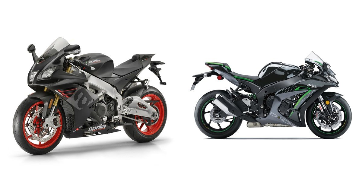 Motorrad Vergleich Aprilia RSV4 RR 2019 vs. Kawasaki Ninja ZX10R SE 2020