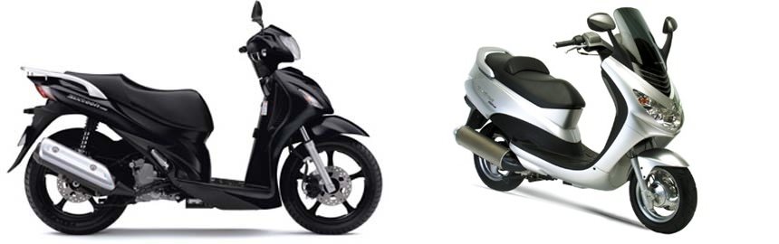 Motorrad Vergleich Suzuki Sixteen 125 2009 Vs Peugeot Elystar 125 Abs