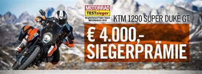 4.000 € Siegerprämie für die KTM 1290 Superduke GT