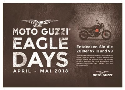 MOTO GUZZI EAGLE DAYS bis 31.05.18 Bild 1: MOTO GUZZI EAGLE DAYS bis 31.05.18