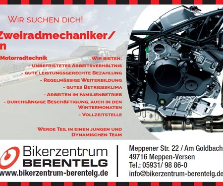 Zweiradmechaniker/in gesucht