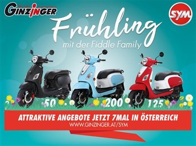 SYM Fiddle 3 mal in Aktion jetzt ab Euro 1.799.-