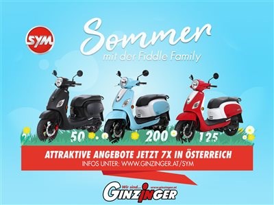 SYM Fiddle 3 mal in Aktion jetzt ab Euro 1.799.-
