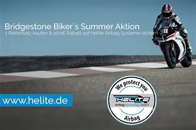 Helite Airbag / Bridgestone Aktion - 100 € sparen! Bild 1: Helite Airbag / Bridgestone Aktion - 100 € sparen!