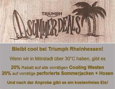 Heiß und Eis - Cool bleiben mit Triumph Rheinhessen