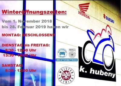 WINTERÖFFNUNGSZEITEN 2018/2019 WINTERÖFFNUNGSZEITEN 2018/2019