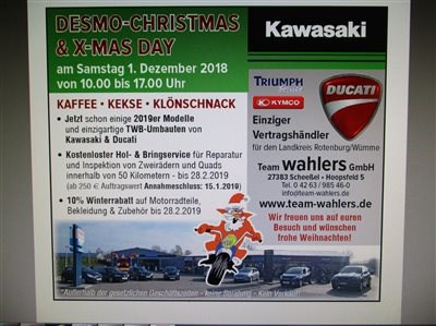 X-Mas Day & Desmo Christmas am 1. Dezember - Kaffee - Kuchen - Klönschnack ! - Bild 3