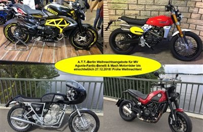 A.T.T.-Weihnachtsangebote für die MV Agusta - Fantic - Benelli & Mash Motorräder bis 27.12.2018!