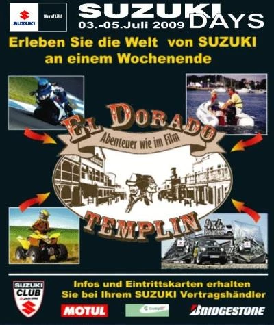 SUZUKI DAYS im ELDERADO TEMPLIN Bild 1: SUZUKI DAYS im ELDERADO TEMPLIN